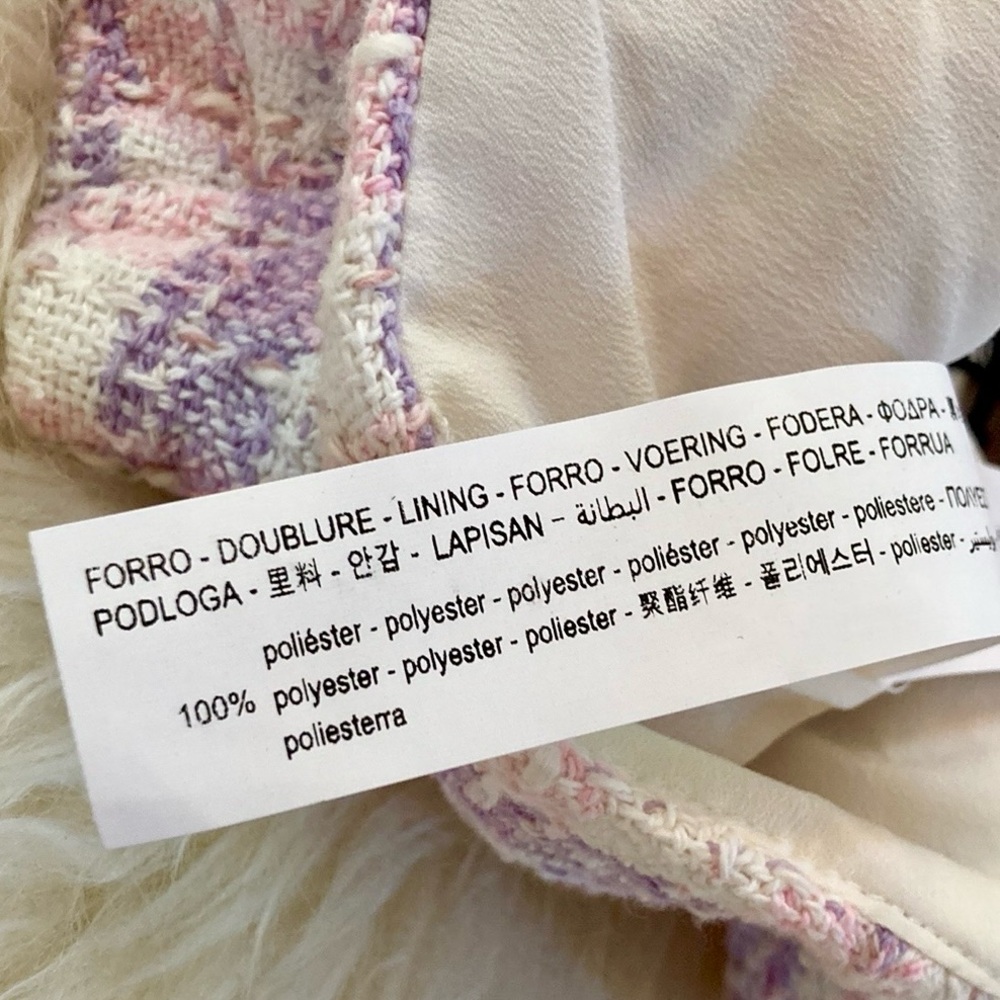 Zara Tweed Corset Bra-Style Crop Top w/Chiffon Lining - Picture 12 of 13